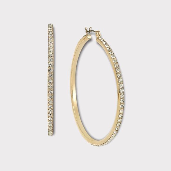 INC Cubic Zirconia Hoop Earrings Created for Macys NIP - Picture 2 of 4